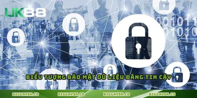 Biểu tượng bảo mật dữ liệu đáng tin cậy