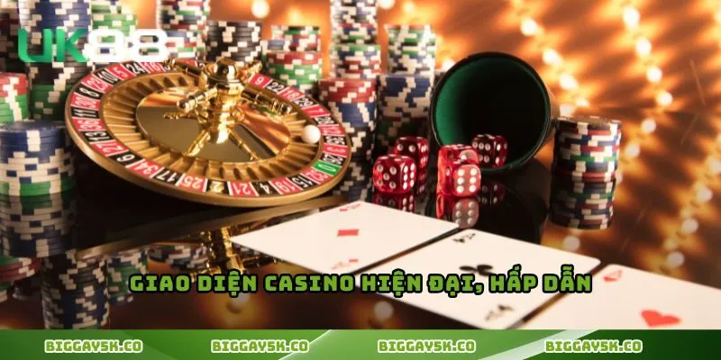 Giao diện casino hiện đại, hấp dẫn