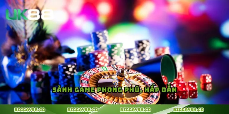 Sảnh game phong phú, hấp dẫn